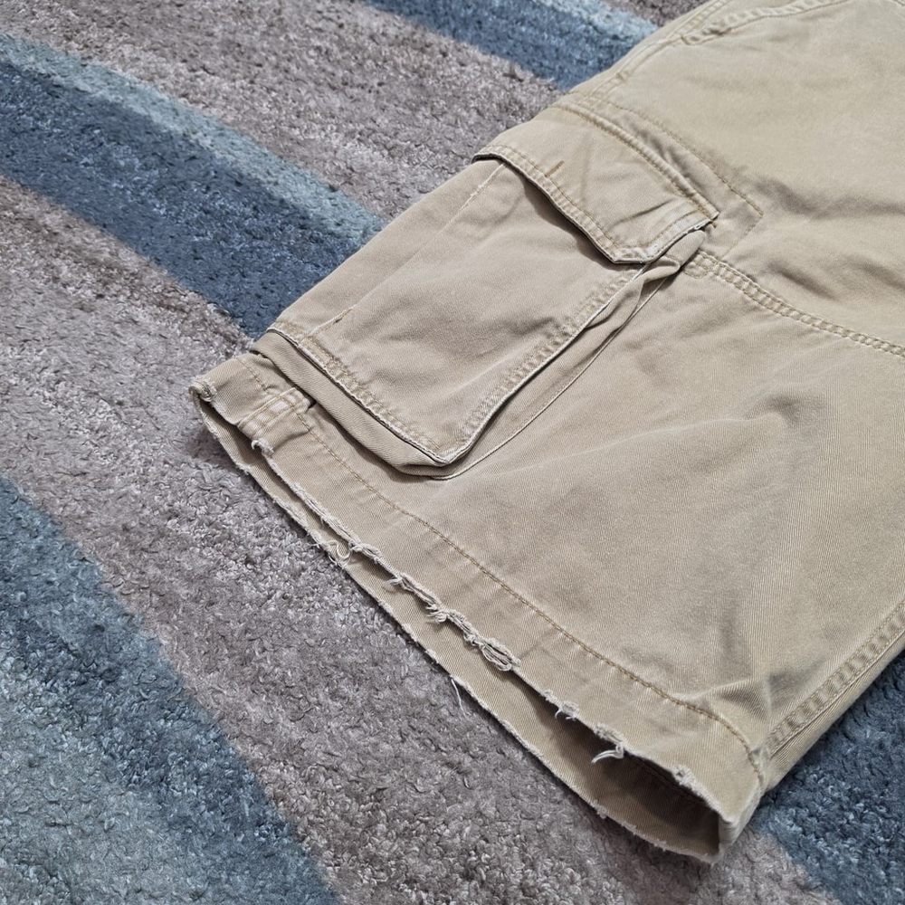 Vintage Polo Jeans Company Ralph Lauren Cargo Shorts Mens 34 Khaki Y2K Utility - Picture 7 of 11